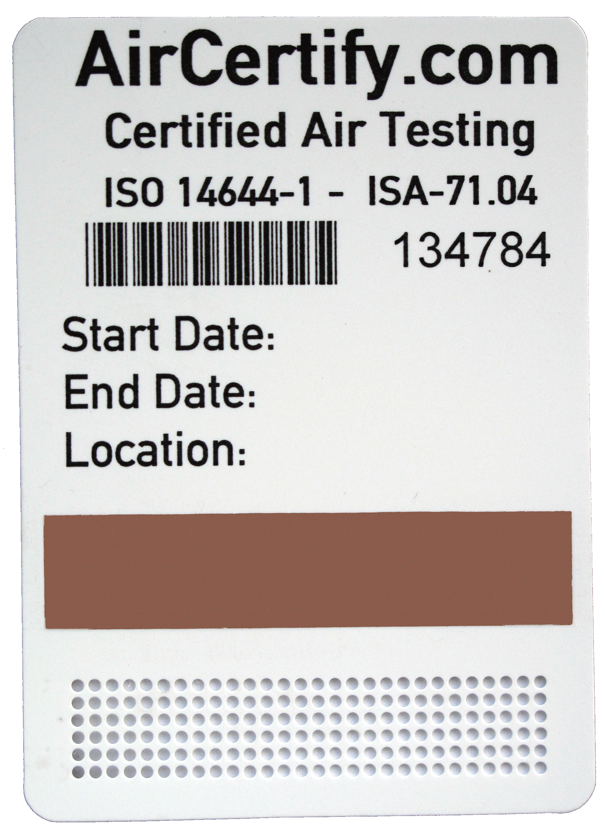 Air Quality Certification
