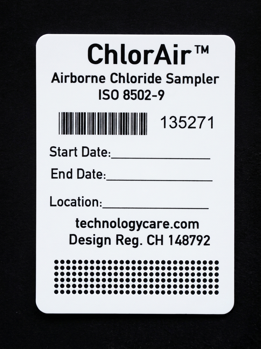ChlorAir airborne chloride sampling card