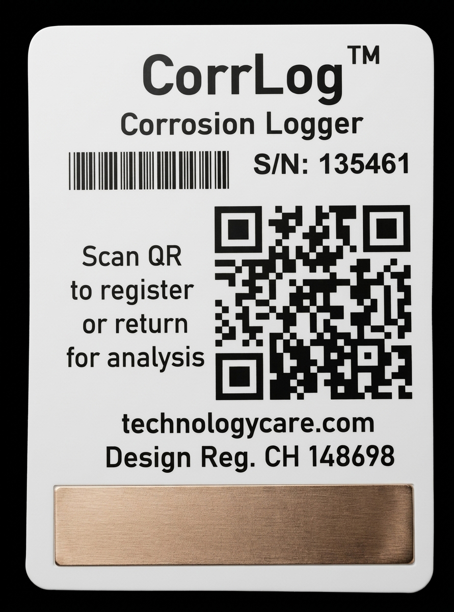 CorrLog corrosion logger measuring copper corrosion and chloride contamination